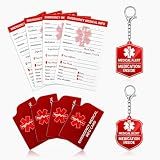 Emergency Medical Card, Type 1 Diabetes Wallet Card, Medical Alert Keychain