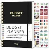 Budget Planner - Monthly Budget Book with Expense Tracker Notebook, Undated Bill Organizer & Finance Planner to Take Control of Your Money, Account Book to Manage Your Finances-Black