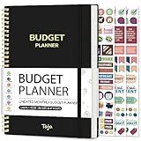 Budget Planner - Monthly Budget Book with Expense Tracker Notebook, Undated Bill Organizer & Finance Planner to Take Control of Your Money, 2025-2026 Account Book to Manage Your Finances-Black