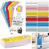 Ioffersuper 120 Pcs Real Estate Agent Door Hangers with Business Card Design Hello I'm Also Your Real Estate Agent Business Card Door Hanger Open House Supplies for Home Office (Morandi)