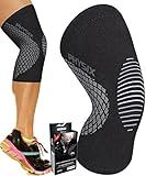 PHYSIX GEAR Knee Support Brace - Premium Recovery & Compression Sleeve for Meniscus Tear, ACL, MCL Running & Arthritis - Best Neoprene Stabilizer Wrap for Crossfit, Squats & Workouts -Single Grey XXL