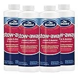 BioGuard Stow Away, 1 qt, Pack of 4, Cleaner & Deodorizer for Swimming Pool Cover, Eliminates Odors, Aids in Stain and Soil Removal, Extends Life of Pool Covers