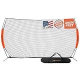 Lacrosse Backstop 20 x 10 Feet Lacrosse Net, Baseball Softball Practice, Perfect Training Net, Soccer Net, Basketball Net, Baseball Net, Pitching Net, Softball Net W/Bag