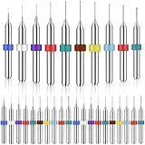 Shank Tungsten Carbide Micro Drill Bits Set, Tungsten Steel PCB Print Circuit Board Flute CNC Router Bits for Rough Stone Print Circuit Board Jewelry Engraving (30 Pcs, 0.1-1.0 mm)