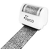 Perco Identity Theft Protection Roller Stamp, Privacy Protection Tool for Effective Safeguarding of Sensitive Information on Mail, Envelopes, Packages, Receipts, Labels - 1.5 Inch Wide, White