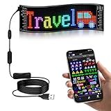 Sasecgo Programmable LED Car Sign | Message Scrolling Display for Indoor | Flexible Advertising Sign | Bluetooth APP | Custom Editor Animations/Text/Graffiti