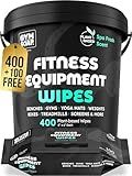 Yoga Mat Cleaner Wipes, Plant Based - 500 Gym Equipment Wipes to Clean Exercise Equipment, Treadmill, Peloton Bikes - Gym Supplies, Yoga Supplier, Cleaning Wipes for Home & Gym - Spa Fresh Scent