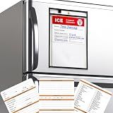 Emergency Medical Information Kit for Fridge – “File of Life” Style Magnet Packet with In Case of Emergency Forms, Medication List & Contact Cards – For Seniors, Elderly, EMTs & First Responders