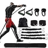Boxing Resistance Bands MMA Boxing Training Equipment Gear with Handles/Ankle Cuff/Belt for Men,Shadow Boxing Accessories for Kicks Full Body Fitness Exercise Workout to Enhance Power/Speed/Agility