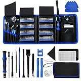 142 IN 1 Professional Computer Repair Tool Kit, Precision Screwdriver Set with 120 Bits Magnetic Repair Tool Kit for iPhone, MacBook, Computer, Laptop, PC, Tablet, PS4, Game Console, and Others