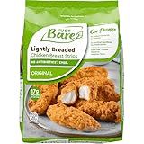 Just Bare® Chicken Lightly Breaded Breast Strips | Fully Cooked | 16G Protein | Frozen |1.50 LB