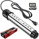 Pool Heater, Portable Water Heater 2000W - Immersion Heater with Digital Thermometer, Upgraded Magnesium Oxide Heating for Fast Heating, for Small Pools, Bathtubs, Buckets, Tanks