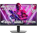 SANSUI 24 Inch Gaming Monitor 200Hz 180Hz 1Ms FreeSync HDR 110% sRGB FHD 1080P Computer Monitor HDMI DP Ports Eye Care Frameless VESA Mount Cable Management (ES-G24F4L HDMI Cable Included)