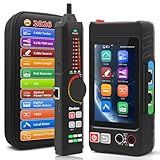 Multifunction RJ45 Network Caber Tester,Full Features UTP Cable Tester Cable Tracer,4" IPS Touch Screen Support TDR,DMM,OPM,POE++ Detect,Level Meter,Network Tools,RJ45 TDR, Cable Length,NCV,FTP