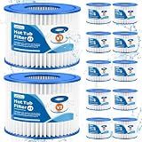 Beckacher 12 Pack Type VI Filter. Hot Tub and SPA Filter Replacement Cartridge. Compatible with Coleman SaluSpa 90353E, 58323E, 53323, Lay-Z-Spa