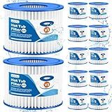 12 Pack Type VI Filter. Hot Tub and SPA Filter Replacement Cartridge. Compatible with Coleman SaluSpa 90353E, 58323E, 53323, Lay-Z-Spa