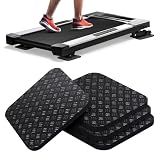 Rolitwils Treadmill Mat Pads 4PCS - Double-Sided Non-Slip - Anti Vibration Mat for Treadmill, Walking Pad, Exercise Bike - Hardwood Floors Protection