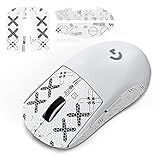 JINGDU Nonslip Skin Compatible with Logitech G PRO X Superlight Wireless Gaming Mouse, Nonslip Grip Tape, Sweat-Proof Grip, Protective Cover, White