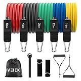 VEICK Resistance Bands with Handles, Exercise Tube Bands Set for Workouts
