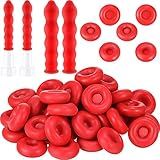 Zonon 35 Pieces Caulk Cap Caulk Saver Finishing Tool Tube Covers Tube Caps for Sealing and Preserving, Red