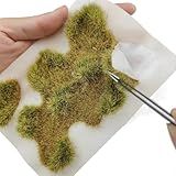 gdeplok Static Grass Mat, Pre-Glued Realistic Model Turf Sheets for Train Scenery, Railway Landscape, Architectural Models, Diorama Terrain, Wargaming & DIY Garden Displays (Winter Yellow)