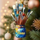 Personalized Color Palette Ornament 2025, Custom Painting Artist Ornaments, Painter Gifts, Art Lover Christmas Ornaments, Art Teacher Gift, Customized Paint Palette Ornament for Creative People #07