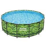 Bestway Steel Pro Max 14' x 48" Camo Pool Set with Pump and Ladder