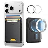 ESR for MagSafe Wallet, 5-Card Holder With RFID Blocking, MagSafe Sticker Included, Slim Magnetic Wallet for iPhone 17/16/15/14/13/12 Series and Selected Samsung Devices, Not for 13/12 Mini, Black