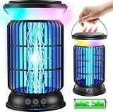Sayneep Solar Bug Zapper Outdoor, 4 in 1 Outdoor Essential, 4200V Mosquito Zapper with Ambient Light, Smart Auto Mode, Solar USB Power for Camping Patio Garden Outdoor Living