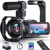 8K Video Camera Camcorder 64MP YouTube Vlogging Cameras IR Night Vision WiFi Webcam Camcorders with 18X Digital Zoom 3.0”Touch Screen Stabilizer, Mic, 64G SD Card, Remote Control and 2 Batteries