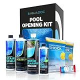 Pool Opening Kit - Pool Starter Kit for Inground Pool & Above Ground Pool Chemical Starter Kit to Open Your Pool - AquaDoc Pool Start Up Chemical Kit Designed for 15000 to 20000 Gallon Pool