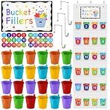 Yoojahow 24 Set Back to School Classroom Management Tools Mini Reward Bucket Filler Activities Have You Filled a Bucket Today Positive Behavior Reward for Teacher Preschool Classroom(Classic)