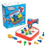 Educational Insights Design & Drill ABCs & 123s - Construction Toys & Toddler Tools, Kids Tool Set with Real Electric Drill Toy, Preschool Learning Activities, Building Kits and Gifts for Ages 3+