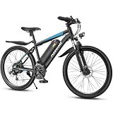 Funhang Electric Bike for Adults, 1000W Peak Ebike, 50Miles Electric Mountain Bike, 26" Adult Electric Bicycle with 48V Removable Battery, Fenders,7 Speed, Front Suspension, UL 2849 Certified
