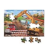 Melissa & Doug Building Site Floor Puzzle, 48 pc Jumbo Jigsaw Puzzle, Educational Screen Free Activity for Toddler, Preschoolers and Kids Ages 3+ (2 x 3 Feet) - FSC Certified