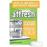 Affresh Dishwasher Cleaner, Helps Power Away Odor Causing Bacteria, Limescale, Mineral Deposits & Grime Inside Pump, Tub & Hoses, 6 Tablets, 6 Month Supply