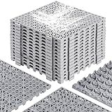 12” x 12” Drainage Interlocking Floor Tiles, 12 Pack Non-Slip Pool Deck Drain Mats for Flooring, Soft PVC Splicing Modular Cushion Mats, Rubber Floor Tiles with Holes for Shower Basement Garage Shed