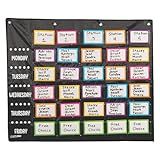 Fun Express Small Group Rotation Pocket Chart - 37 Pieces - Educational and Learning Activities for Kids Disco - Classroom Teacher Must Haves School Supplies