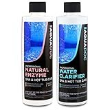 AquaDoc Spa Enzyme and Spa Clarifier Bundle - Includes 16oz Enzyme Cleaner and 16oz Hot Tub Water Clarifier - Hot Tub Chemicals Made in USA