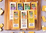 Wisconsin Cheese Company – 100% Wisconsin Specialty Cheese Block Sampler Gift Pack (7 Blocks) – Cheddar, Pepper Jack, Swiss, Gouda, Salami, Smoked Cheddar & Tomato Basil | Perfect for Parties, Charcuterie Boards, and Holiday Gifts