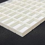 FCLUB Empty Watercolor Pans – 106Pcs Full Pans, 3ml White Plastic Paint Pans for Metal Watercolor Tins, Perfect for DIY Custom Palette, Repacking Solid & Homemade Watercolors