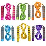 Adjustable Jump Ropes for Kids & Teens - Colorful Skipping Ropes with Soft Foam Handles - Ideal for Outdoor & Indoor Play, Fun Games Activity, Fitness, Exercise, and Party Favors