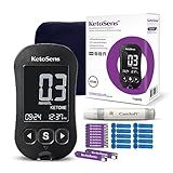 KetoSens Blood Ketone Monitoring Starter Kit: Ideal for Keto Diet with App. Includes 1 Meter, 10 Ketone Test Strips, 10 Lancets (30G), 1 Lancing Device & 1 Case