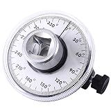 BSBMIEQM 1/2 Inch Torque Wrench Angle Gauge Tool,360° Adjustable 1/2" Drive Torque meter Wrench Set,Professional Measure Tool,Gift