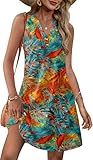 XIEERDUO Sundresses for Women Summer Dress Beach Vacation Essentials Floral Hawaiian Dresses for Women A Floral 02 XL
