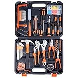 160 Piece Tool Set, General Home Kit with Plastic Toolbox, Basics Household Tool Box set, Tool Gifts for New Homeowners, Mechanic, Men