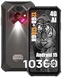 Ulefone Armor X16 Rugged Cell Phone, Android 15 OS, 10360mAh/33W, 12+128GB/2TB, 48MP+20MP+2MP+16MP Camera, 6.56” 90HZ, Widevine L1/NFC/GPS/Dual SIM 4G LTE Unlocked Smartphone - Wasteland Shadow