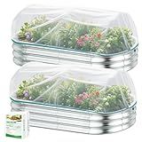 2 Pack Garden Netting for Raised Beds, YTJ Raised Bed Bird Netting Pest Barrier Screen, UV -Resistant, Protect for Vegetables, Fruit & Flower Protection (Green Drawstring, 4.6×2.3×2.3FT)