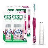 GUM Proxabrush Go-Betweens - Moderate - Interdental Brushes - Soft Bristled Dental Picks for Plaque Removal Health - Safe for Braces & Dental Devices, 10 Count (Pack of 4)