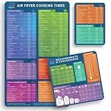 Air Fryer Cheat Sheet Magnets - Must Have Air Fryer Accessories Air Fryer Cookbook for Beginners Cooking Guide - Cooking Time Cheat Sheet - Magnetic Quick Reference (3 Pack)